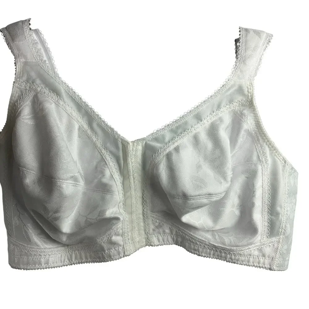 Playtex 18 Hour Front Close Ultimate Shoulder Comfort Wireless Bra 4695 44D NWOT